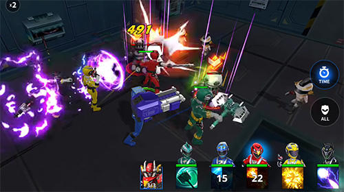 Gameplay of the Power rangers: RPG for Android phone or tablet.
