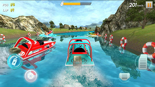 Gameplay of the Powerboat race 3D for Android phone or tablet.