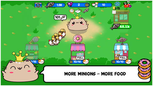 Gameplay of the Princess cat Nom Nom for Android phone or tablet.
