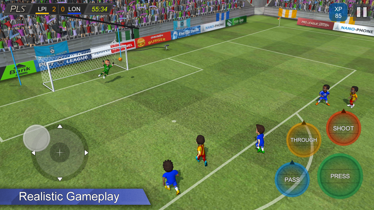 Gameplay of the Pro League Soccer for Android phone or tablet.