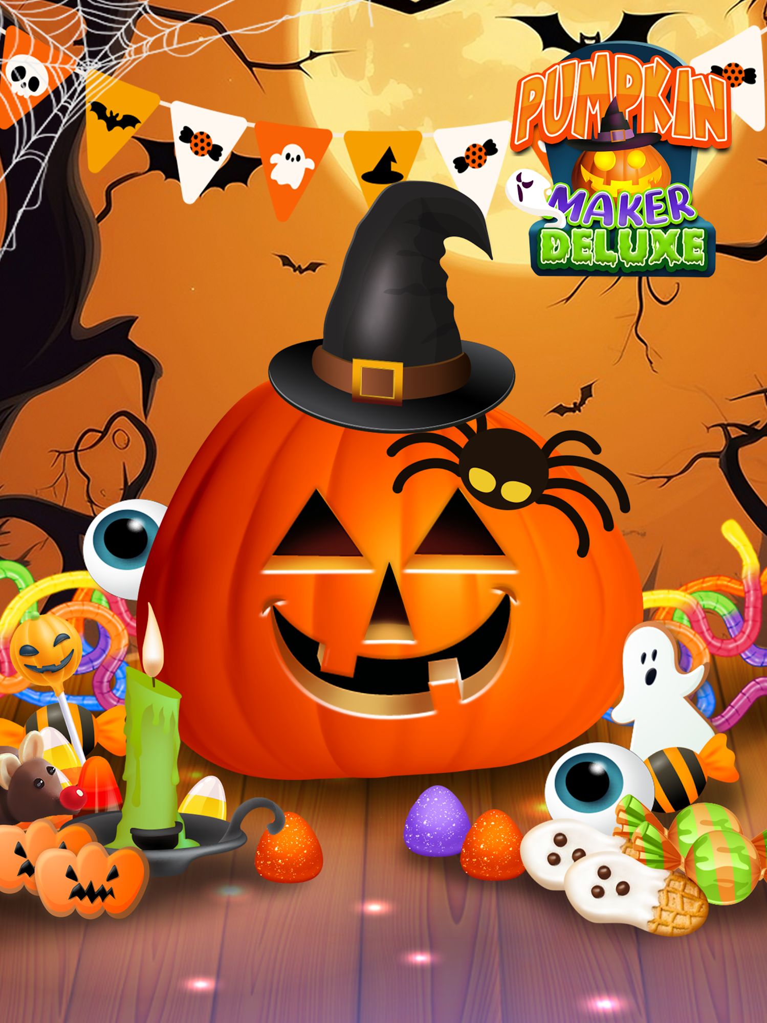 Gameplay of the Pumpkin Maker Halloween Fun for Android phone or tablet.