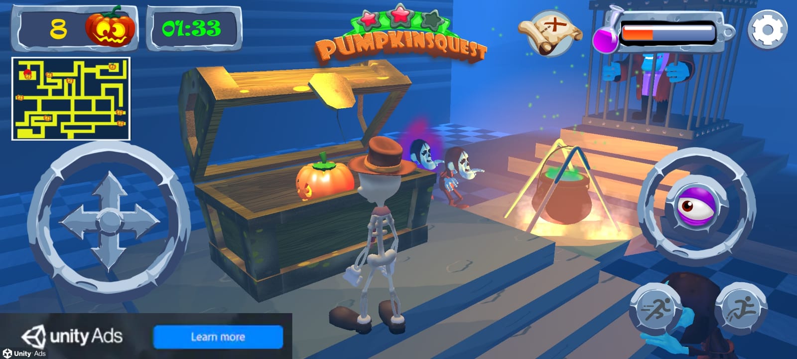 Gameplay of the Pumpkins Quest for Android phone or tablet.