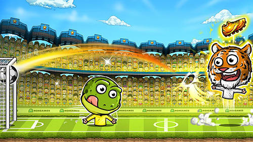 Gameplay of the Puppet soccer zoo: Football for Android phone or tablet.