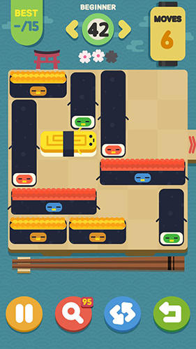 Gameplay of the Push sushi for Android phone or tablet.