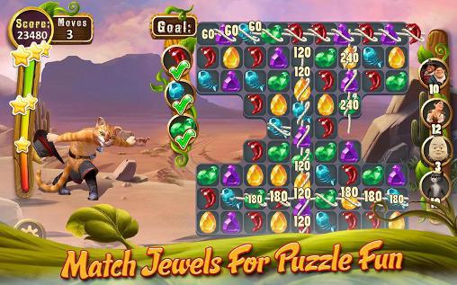 Full version of Android apk app Puss in boots: Jewel rush for tablet and phone.