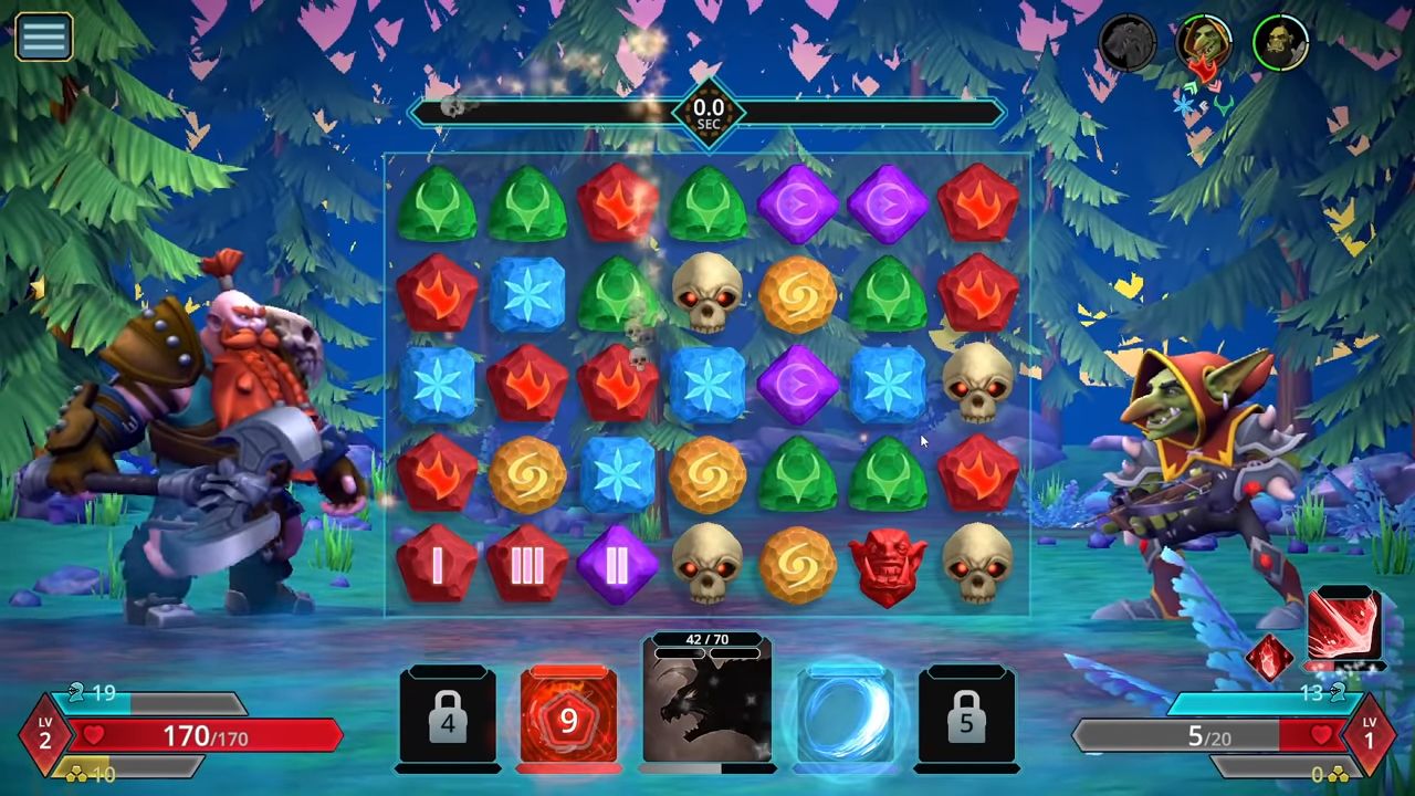 Gameplay of the Puzzle Quest 3 - Match 3 RPG for Android phone or tablet.