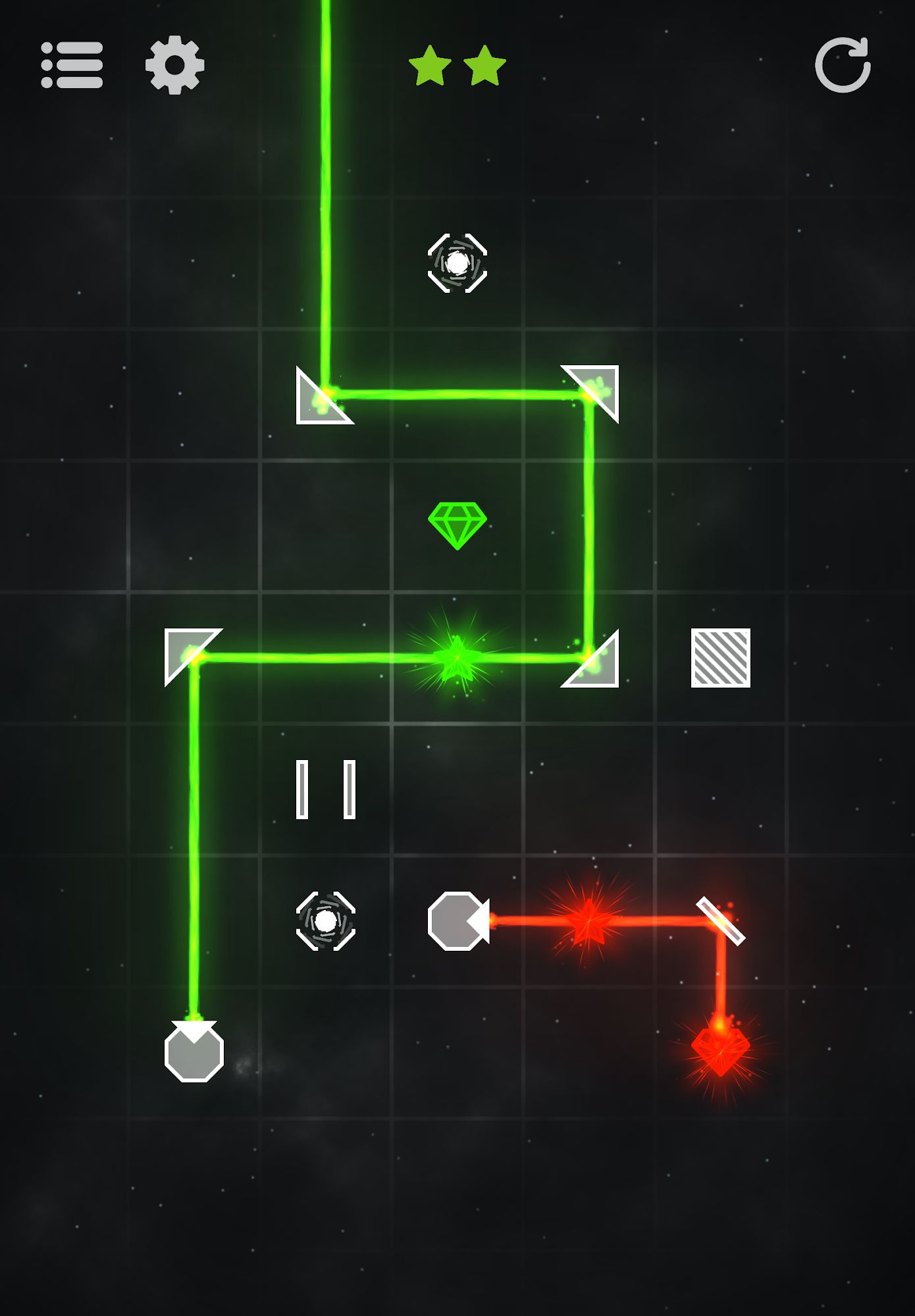 Gameplay of the PuzzLight - Puzzle Game for Android phone or tablet.