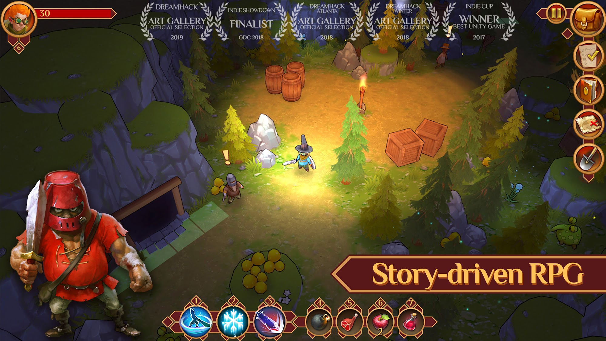 Gameplay of the Quest Hunter for Android phone or tablet.