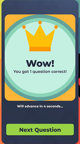 Gameplay of the Quizcapade for Android phone or tablet.