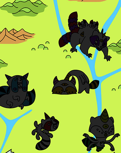 Gameplay of the Raccoon evolution: Make cute mutant coons for Android phone or tablet.
