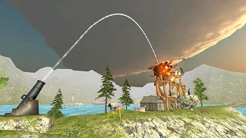 Gameplay of the Ragdoll cannon ball for Android phone or tablet.