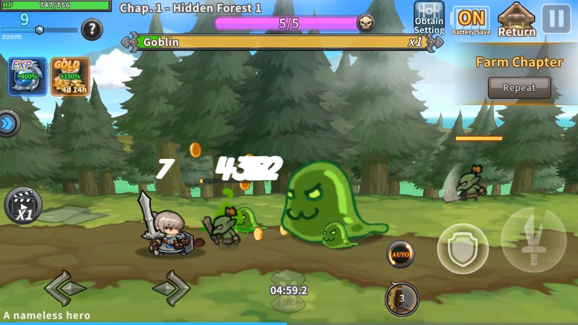 Gameplay of the Raid the Dungeon : Idle RPG for Android phone or tablet.