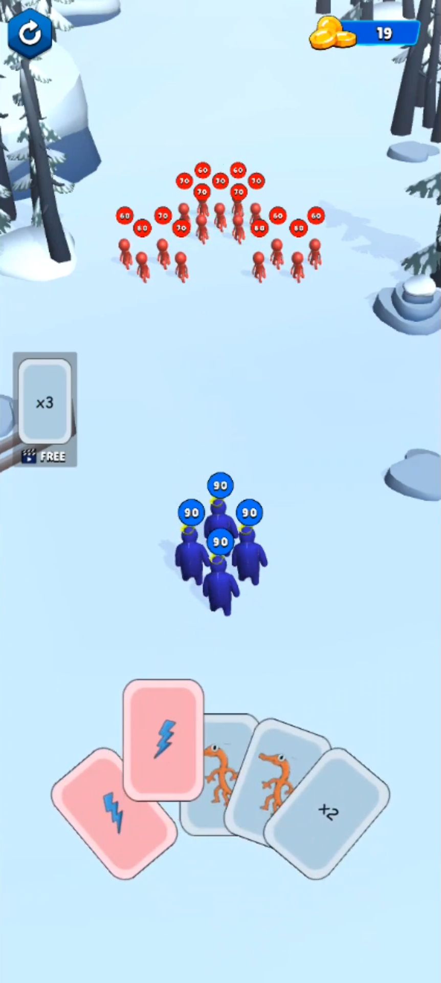 Gameplay of the Rainbow Monsters: Card Battle for Android phone or tablet.