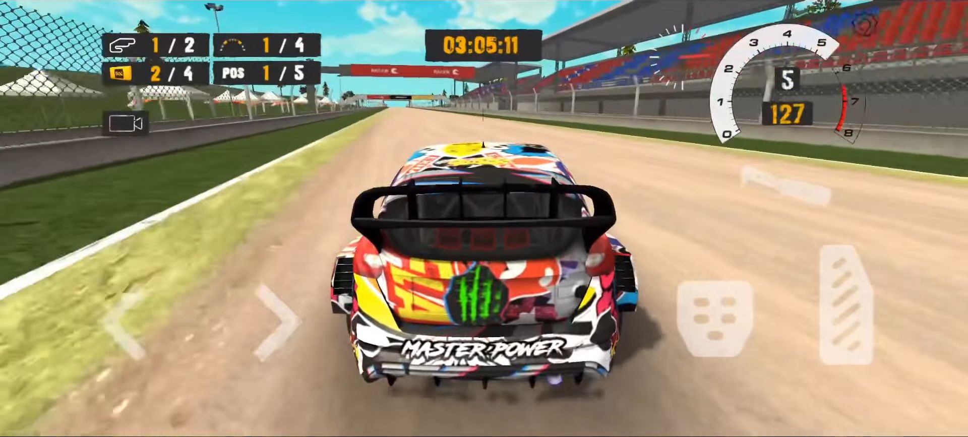 Gameplay of the Rallycross Track Racing for Android phone or tablet.