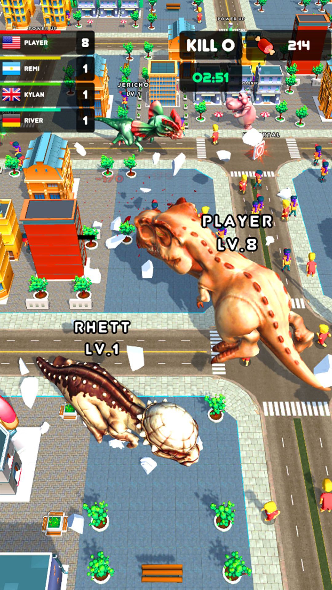 Gameplay of the Rampage : Giant Monsters for Android phone or tablet.