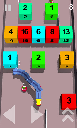 Gameplay of the Rampage snake for Android phone or tablet.