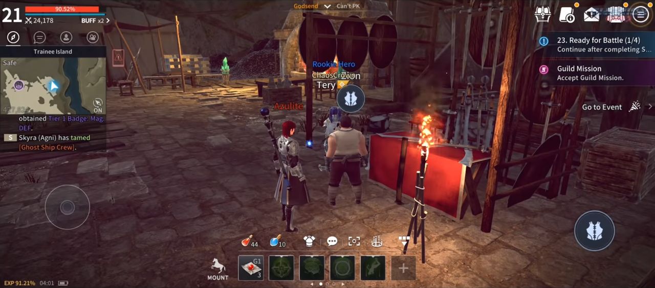 Gameplay of the Rappelz Online - Fantasy MMORPG for Android phone or tablet.