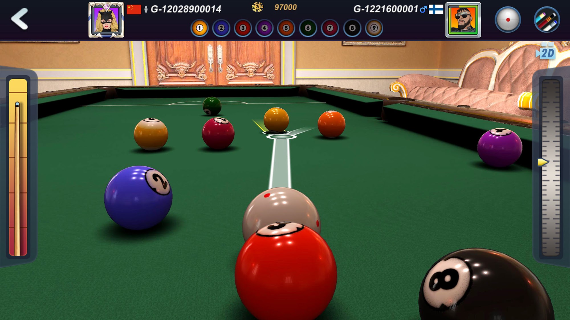 Gameplay of the Real Pool 3D 2 for Android phone or tablet.