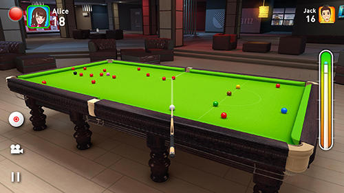 Gameplay of the Real snooker 3D for Android phone or tablet.