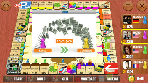 Gameplay of the Rento: Dice board game online for Android phone or tablet.