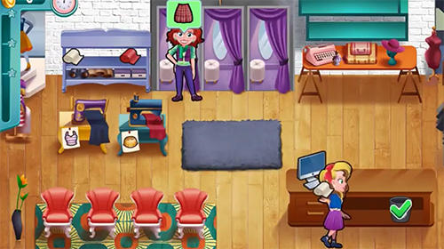 Gameplay of the Retro style dash: Fashion shop simulator game for Android phone or tablet.