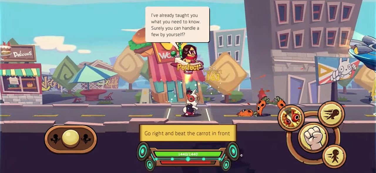 Gameplay of the Rhythm Fighter for Android phone or tablet.