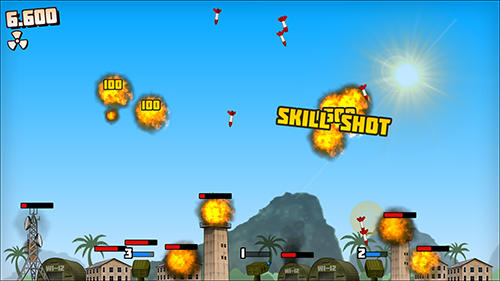 Gameplay of the Rocket crisis: Missile defense for Android phone or tablet.