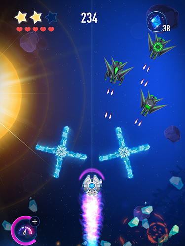 Gameplay of the Rocket X: Galactic war for Android phone or tablet.