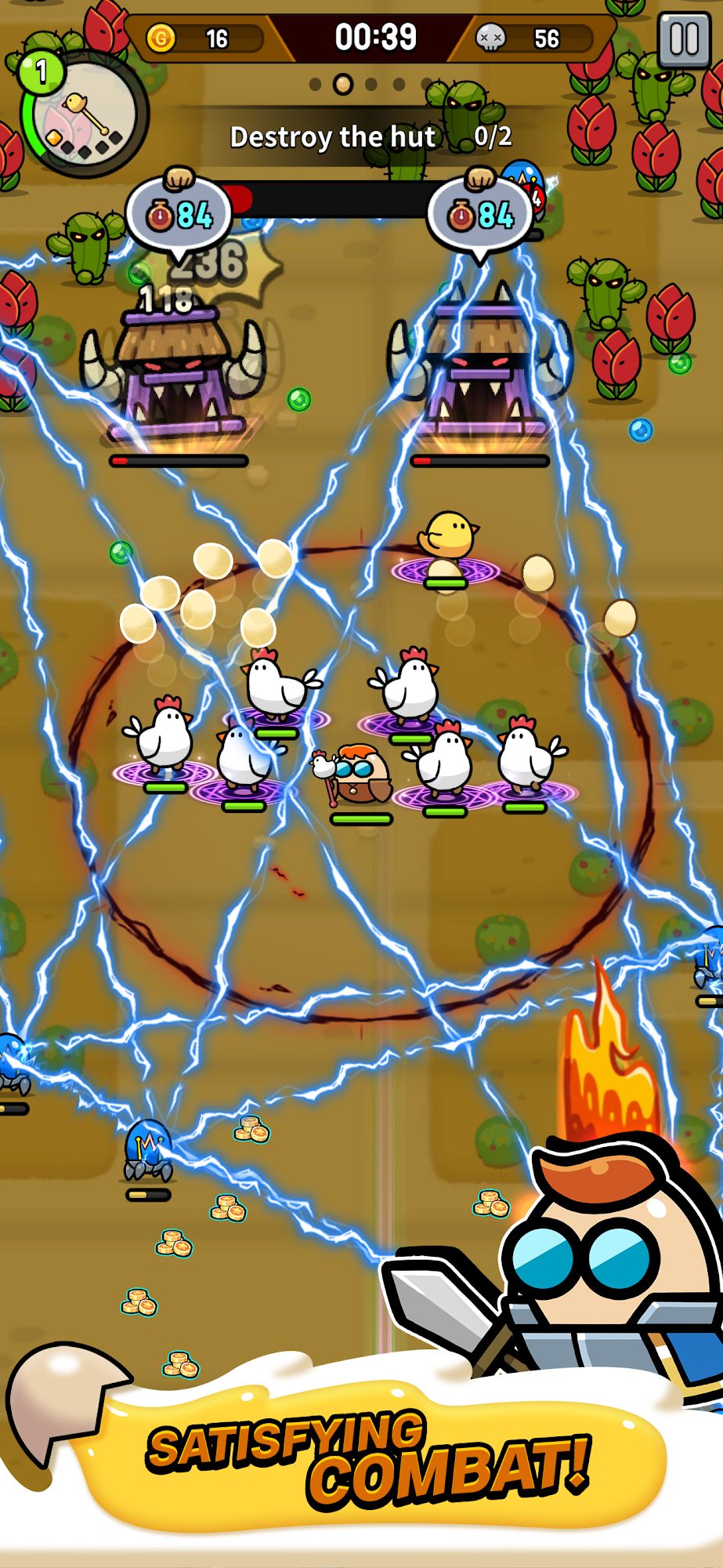 Gameplay of the Rogue Egg : Hatch Hero for Android phone or tablet.