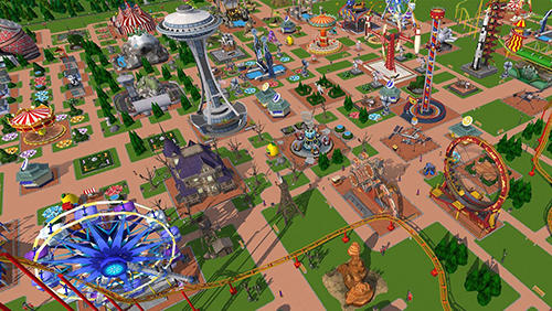 Gameplay of the Roller coaster tycoon touch for Android phone or tablet.