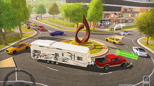 Gameplay of the Roundabout 2: A real city driving parking sim for Android phone or tablet.
