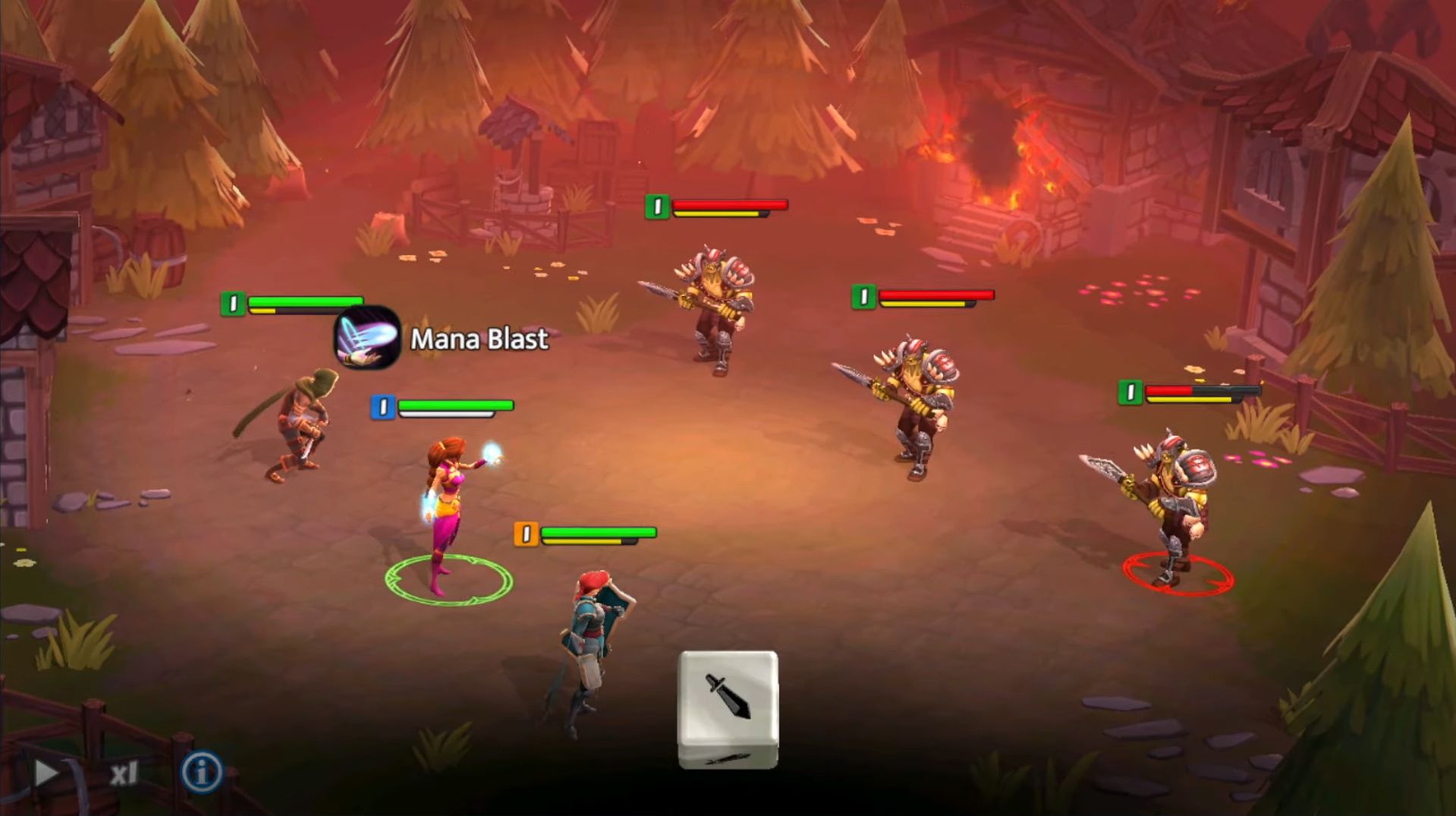 Gameplay of the RPG Dice: Heroes of Whitestone for Android phone or tablet.