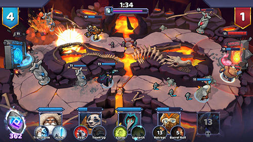 Gameplay of the Runegate heroes for Android phone or tablet.