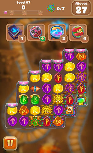 Gameplay of the Runes quest match 3 for Android phone or tablet.