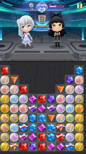 Gameplay of the RWBY: Crystal match for Android phone or tablet.