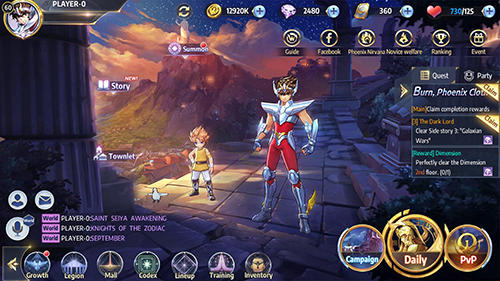 Gameplay of the Saint Seiya awakening: Knights of the zodiac for Android phone or tablet.