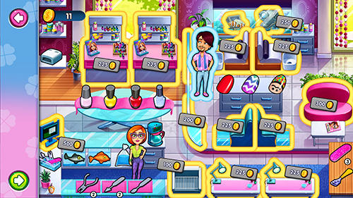 Gameplay of the Sally's salon: Kiss and make-up for Android phone or tablet.
