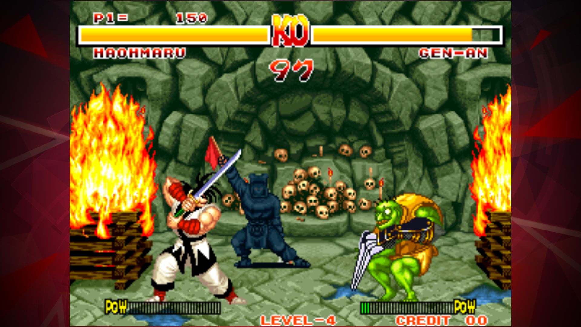 Gameplay of the SAMURAI SHODOWN ACA NEOGEO for Android phone or tablet.