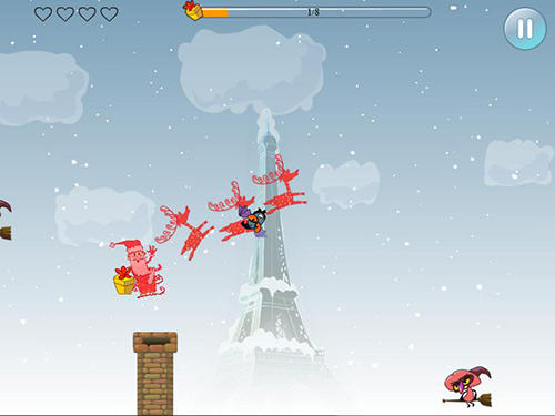 Gameplay of the Santa: Great adventure for Android phone or tablet.