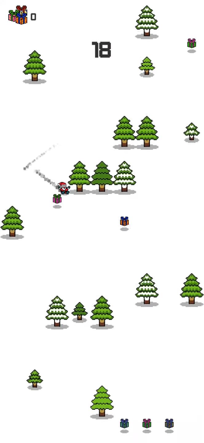 Gameplay of the Santa Pixel Christmas games for Android phone or tablet.