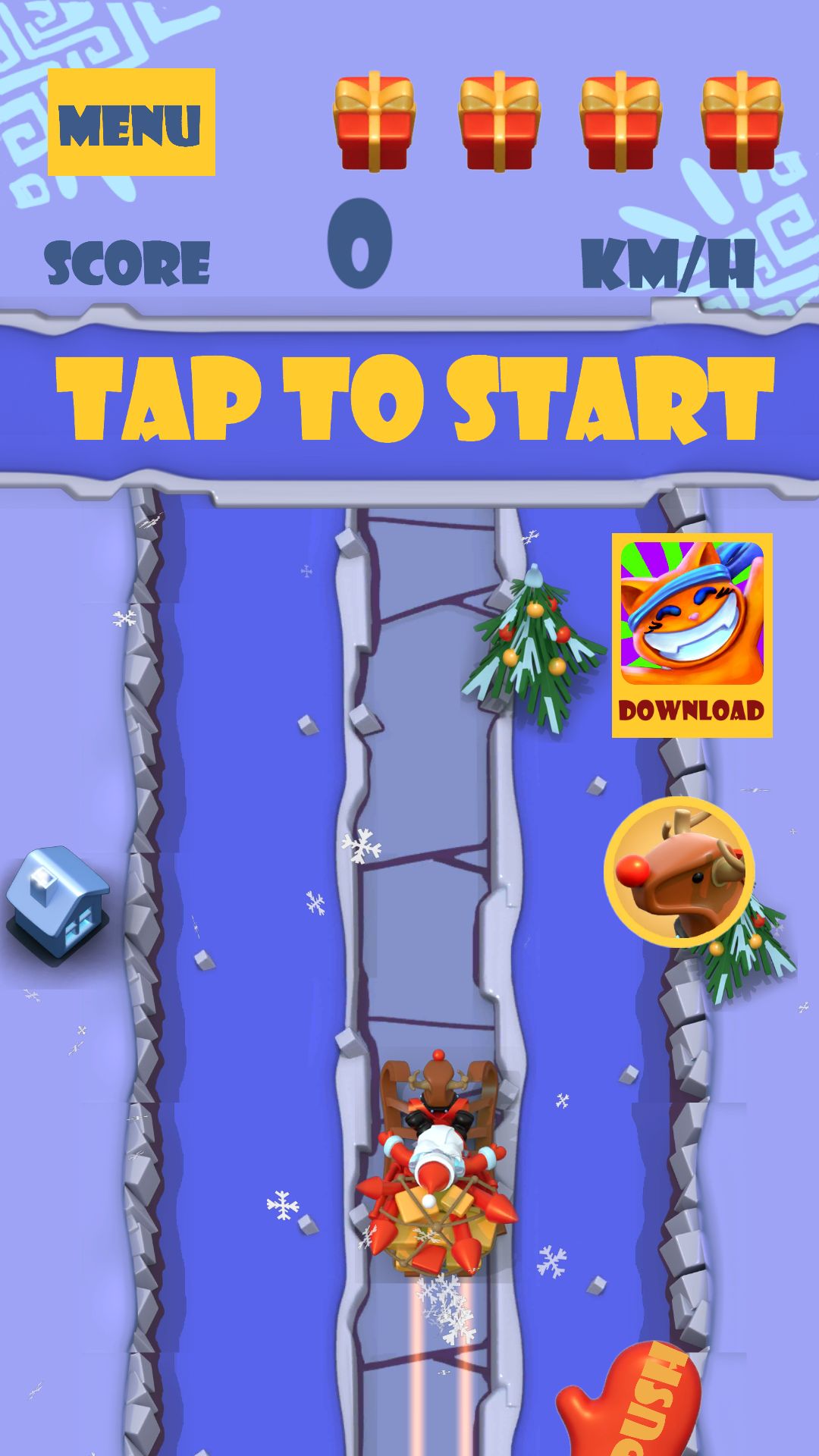 Gameplay of the Santa Racer - Christmas 2022 for Android phone or tablet.