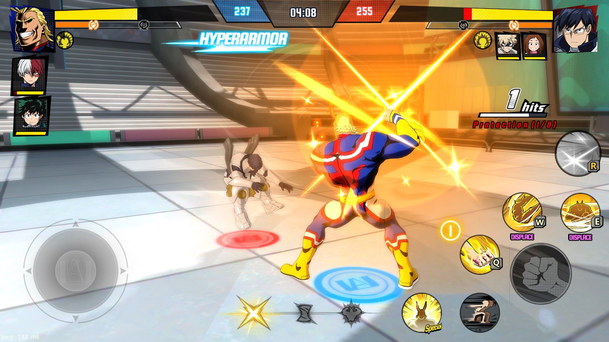 Gameplay of the My hero academia for Android phone or tablet.