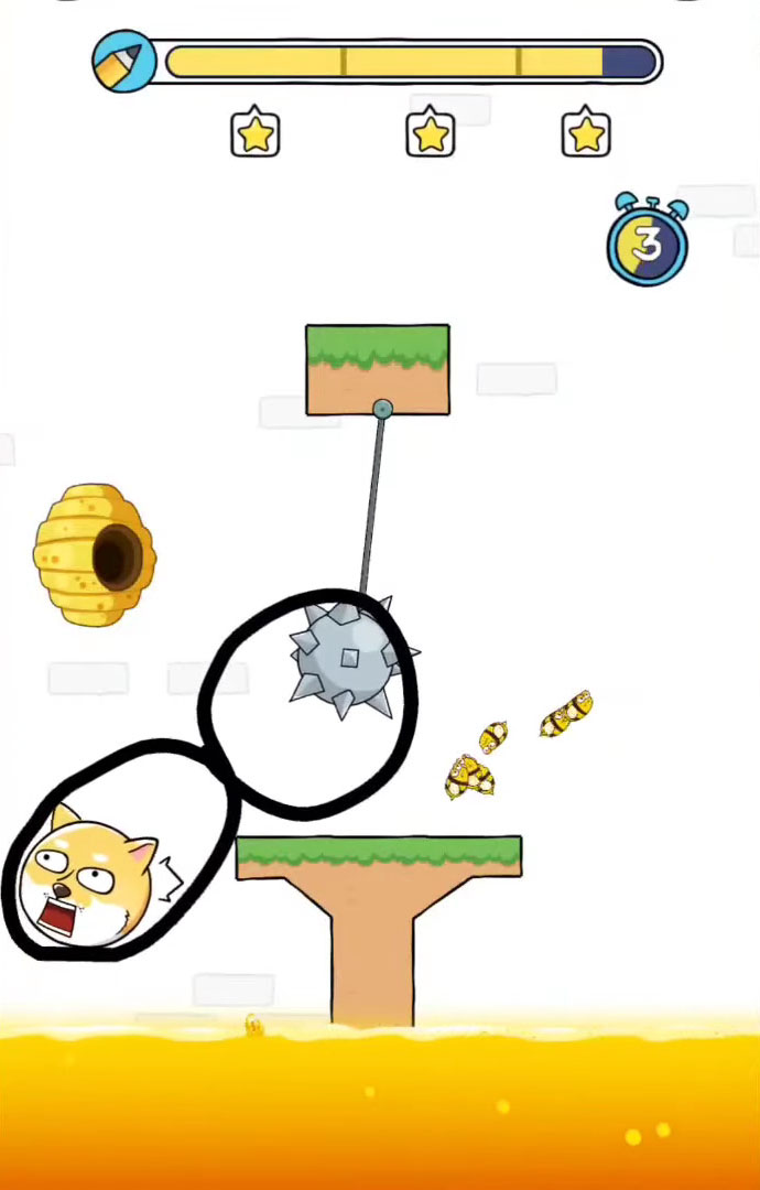 Gameplay of the Save the Doge for Android phone or tablet.
