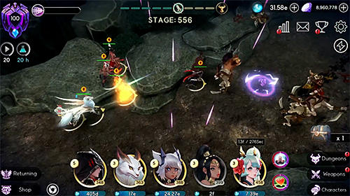 Gameplay of the Savior saga: Idle RPG for Android phone or tablet.