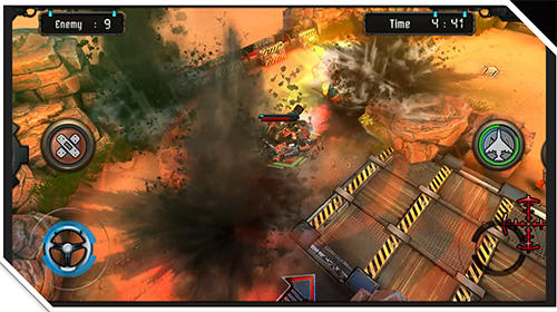 Gameplay of the Sci-fi panzer battle: War of DIY tank for Android phone or tablet.
