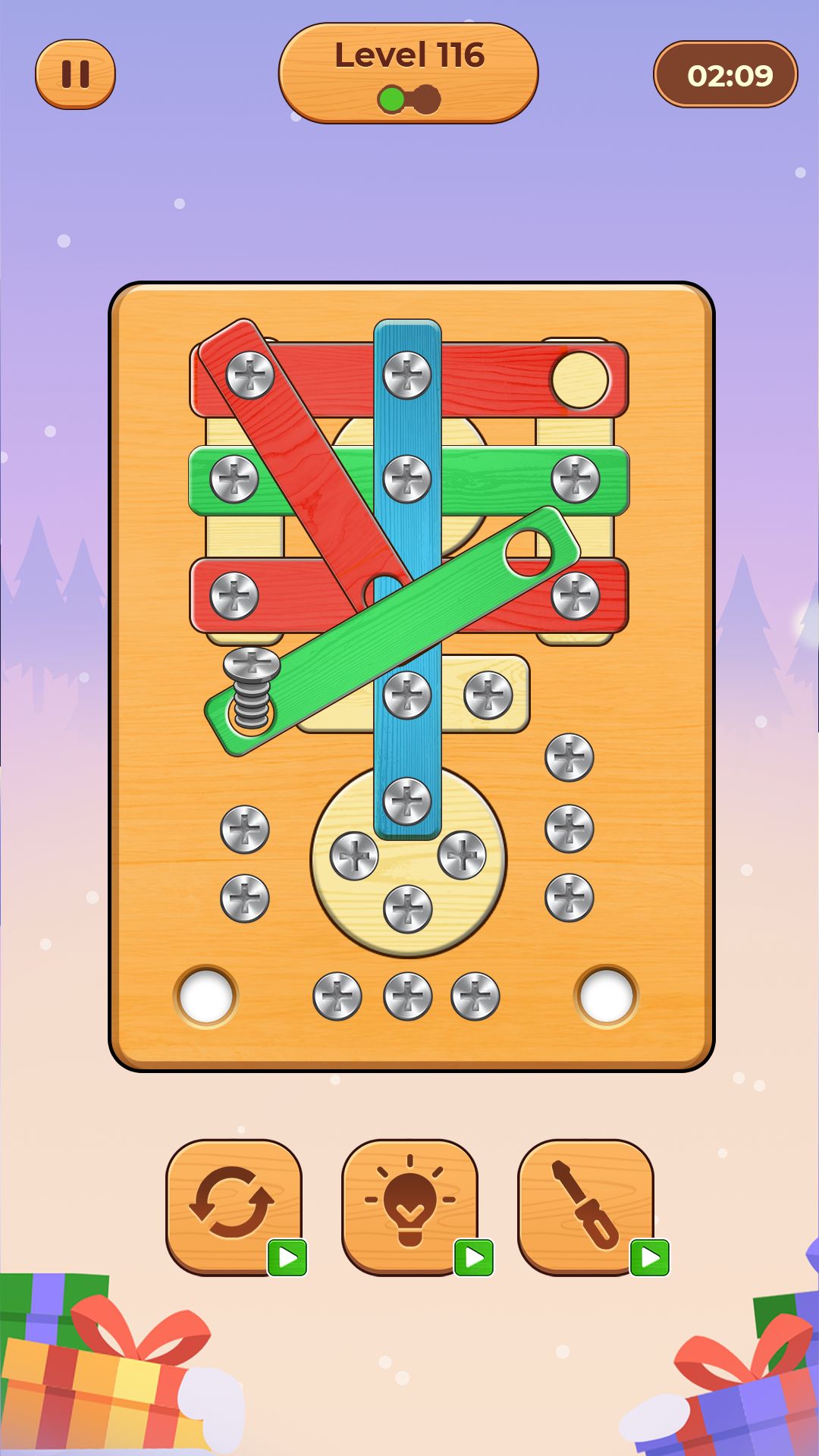 Gameplay of the Screw Puzzle: Nuts & Bolts for Android phone or tablet.
