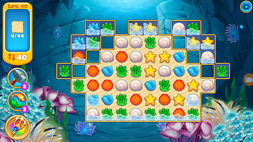 Gameplay of the Seascapes: Trito's match 3 adventure for Android phone or tablet.