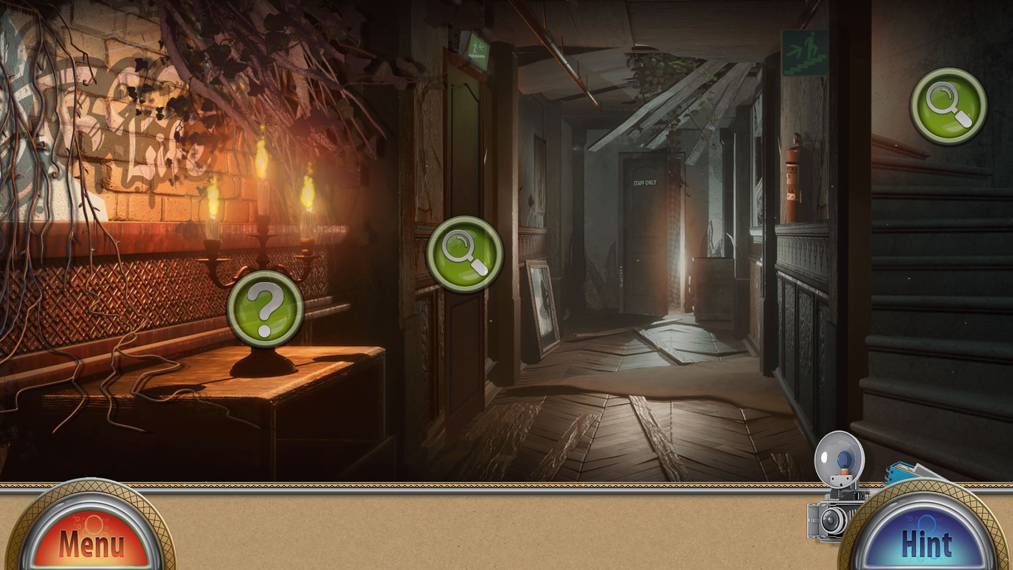 Gameplay of the Seek and Find: Mystery Museum for Android phone or tablet.