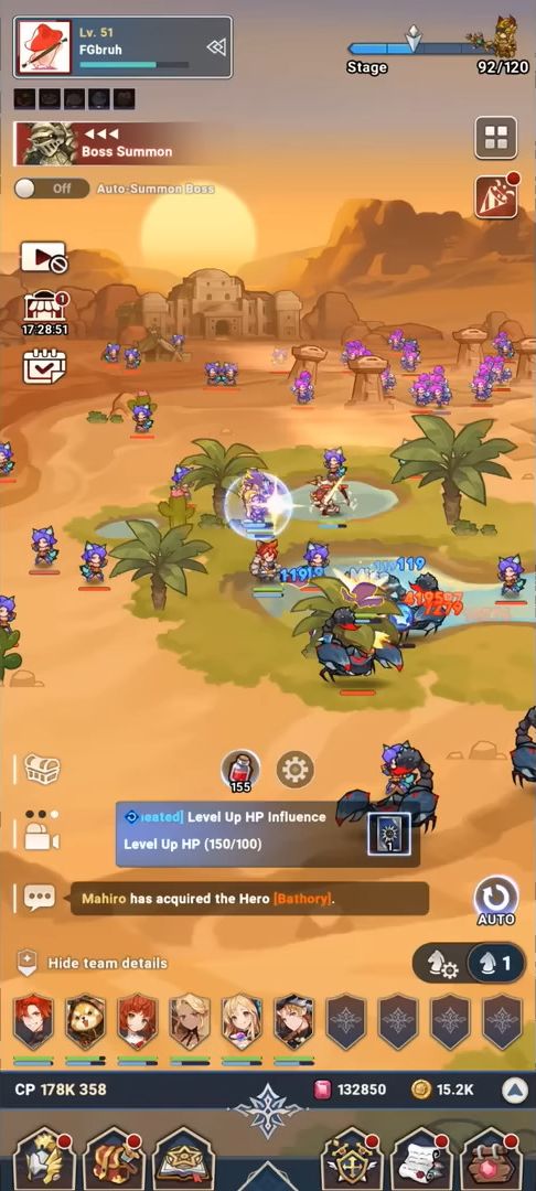 Gameplay of the Seven Knights Idle Adventure for Android phone or tablet.