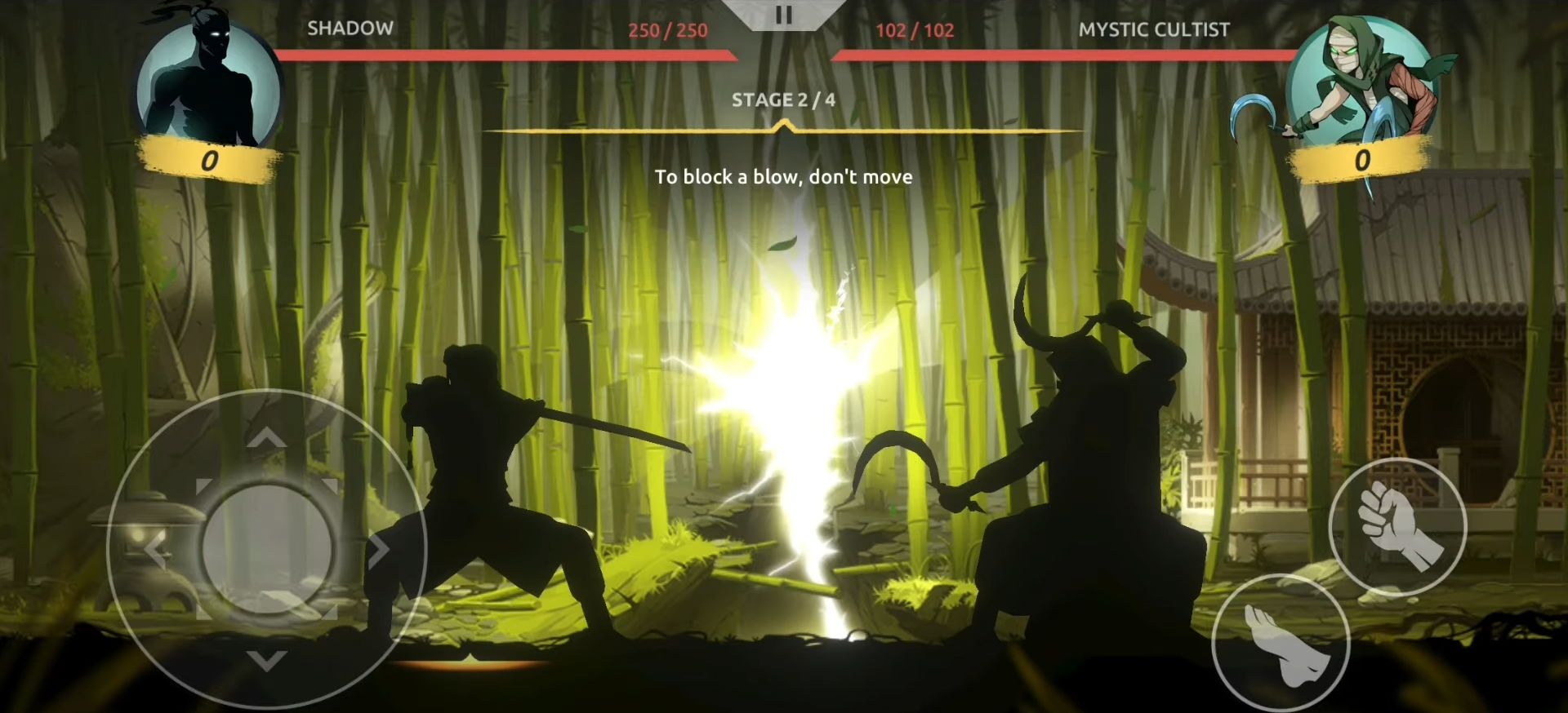 Gameplay of the Shadow Fight: Shades for Android phone or tablet.